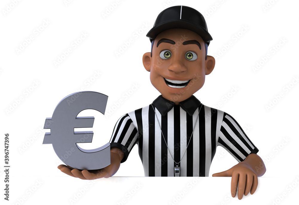 Fun 3D Illustration of an american Referee Fun 3D Illustration of an american Referee