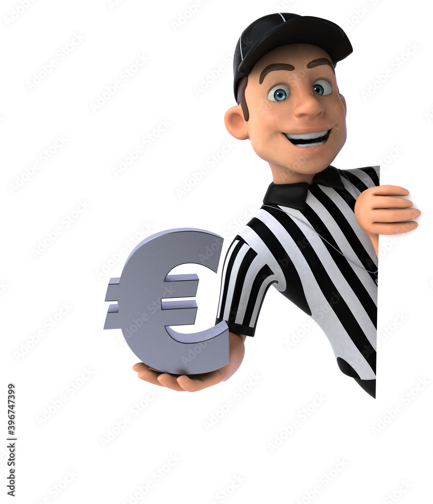 Fun 3D Illustration of an american Referee Fun 3D Illustration of an american Referee