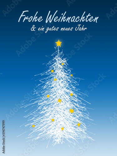 Weihnachtskarte mit Weihnachtsbaum