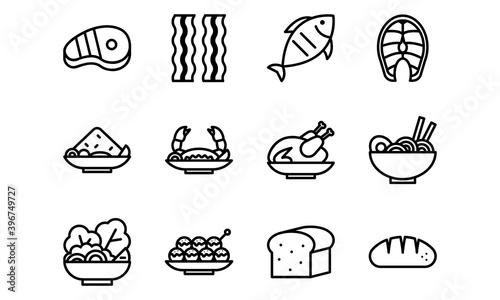 Set of Food Icons Line Style Vol 3