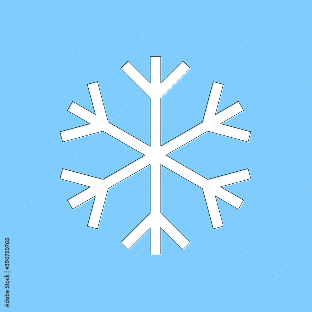 Snowflake icon, winter symbol, template flat graphic design, cold sign, Xmas time, isolated temperature button for app, vector illustration Snowflake icon, winter symbol, template flat graphic design, cold sign, Xmas time, isolated temperature button for app, vector illustration