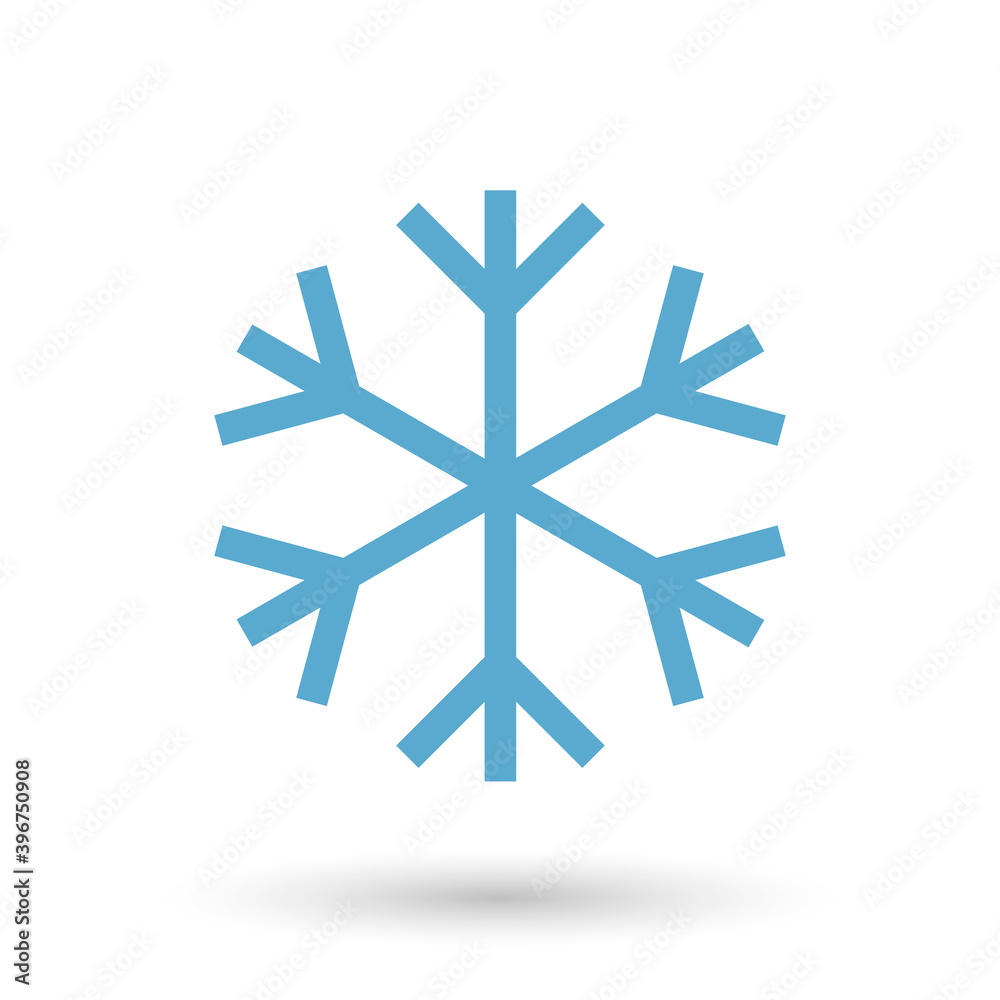 Snowflake icon, winter symbol, template flat graphic design, cold sign, Xmas time, isolated temperature button for app, vector illustration Snowflake icon, winter symbol, template flat graphic design, cold sign, Xmas time, isolated temperature button for app, vector illustration
