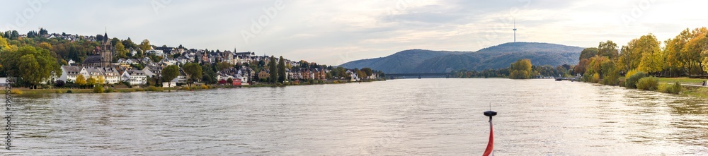 Panoram Koblenz-Pfaffendorf und Rhein
