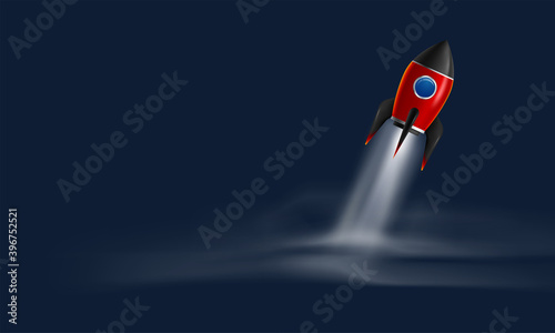Fototapeta Naklejka Na Ścianę i Meble -  The Rocket collection icon 3d