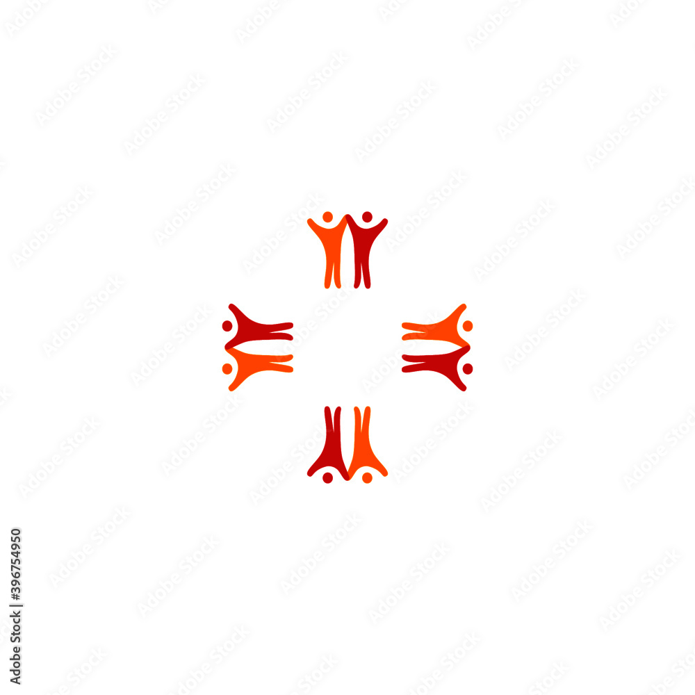 Unity couples, logo design artwork isolated on white Unity couples, logo design artwork isolated on white