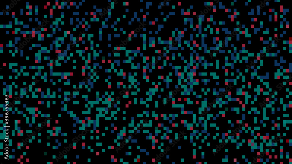 Colored Pixels Dark Close Up Abstract Background