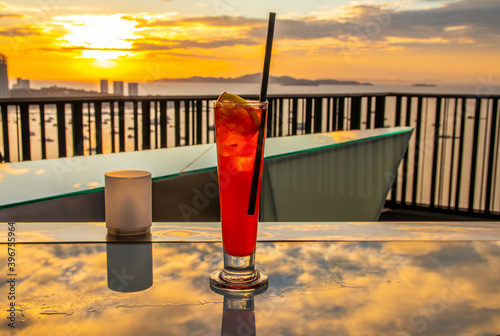 enjoy one Singapore Sling Cocktail in Thailand Southeast Asia