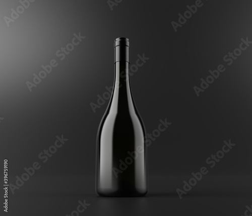 Wine and Glass Bottle Mockup