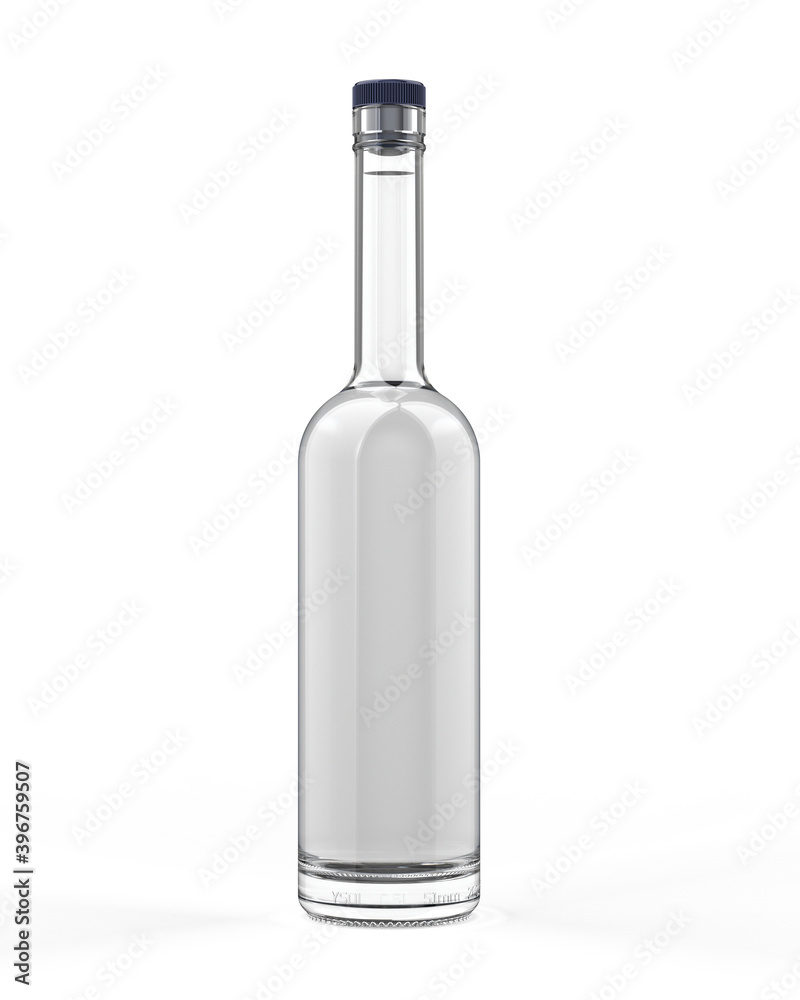 Clear Glass vodka Bottle Mockup Clear Glass vodka Bottle Mockup