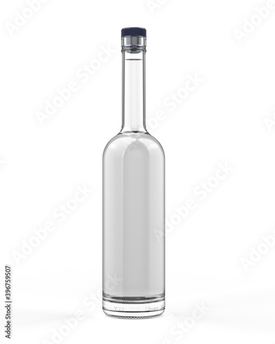 Clear Glass vodka Bottle Mockup