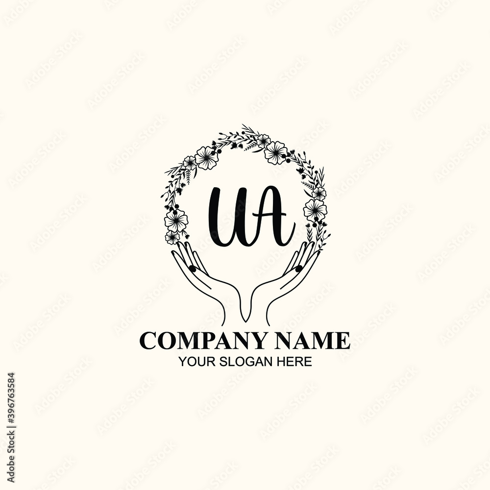Initial UA Handwriting, Wedding Monogram Logo Design, Modern Minimalistic and Floral templates for Invitation cards Initial UA Handwriting, Wedding Monogram Logo Design, Modern Minimalistic and Floral templates for Invitation cards