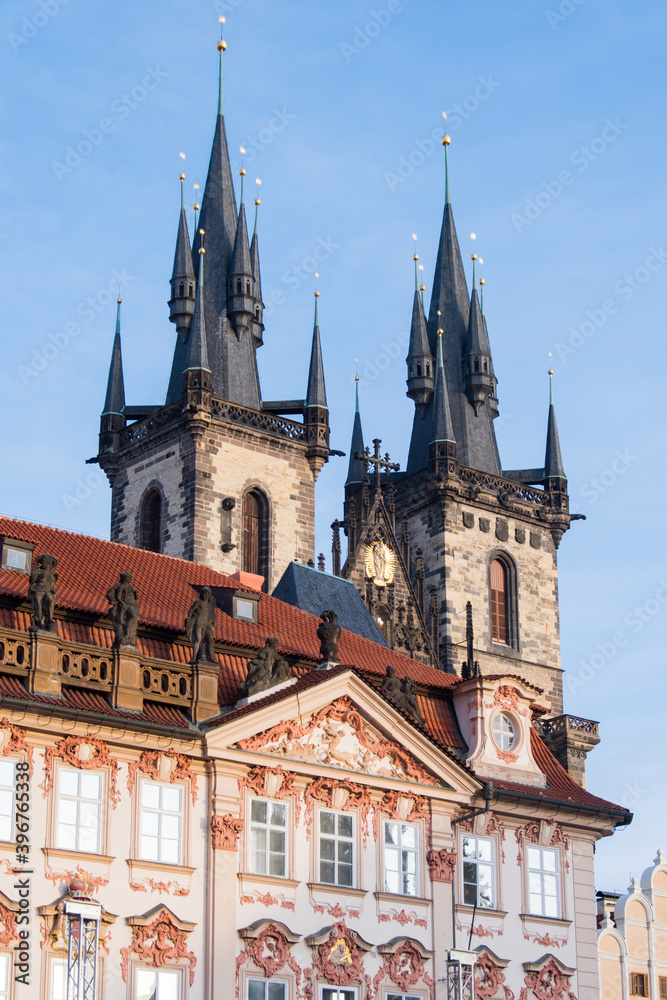 Prague Cathedral Facade on a sunny day