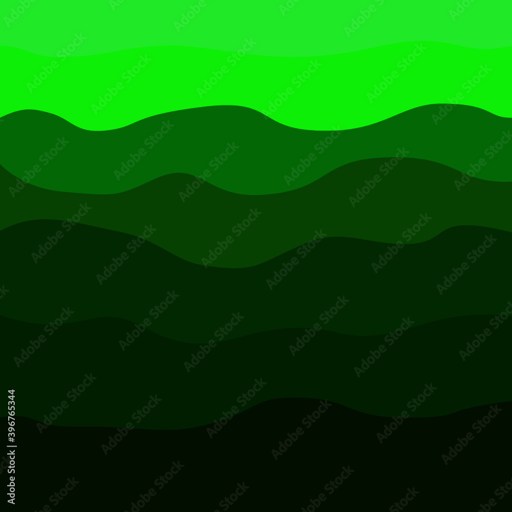 Abstract vector green wavy background
