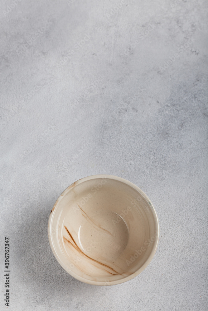 Handmade white clay mask on light background Handmade white clay mask on light background