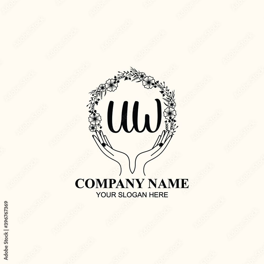 Initial UW Handwriting, Wedding Monogram Logo Design, Modern Minimalistic and Floral templates for Invitation cards Initial UW Handwriting, Wedding Monogram Logo Design, Modern Minimalistic and Floral templates for Invitation cards