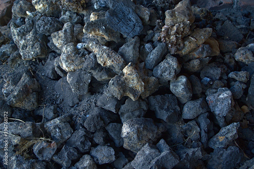 Obraz na płótnie A background of coal like rocks w salonie