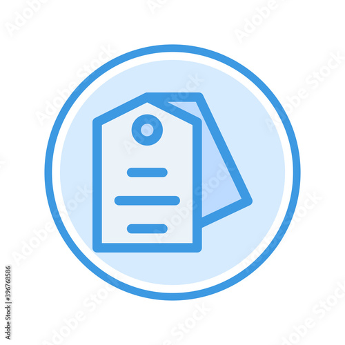 price tag icon vector illustration. price tag icon blue color design.