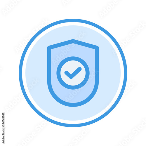 protection icon vector illustration. protection icon blue color design.