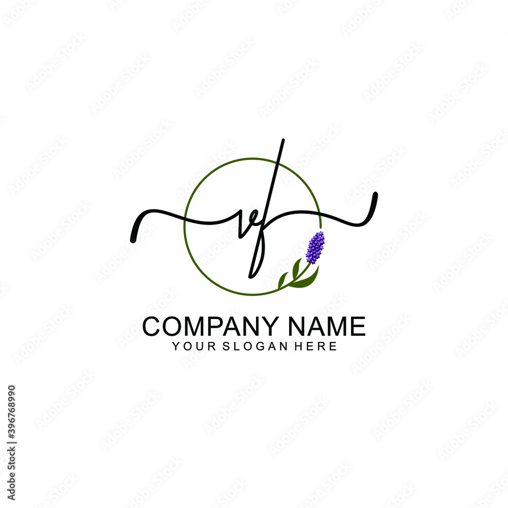 Initial VF Handwriting, Wedding Monogram Logo Design, Modern Minimalistic and Floral templates for Invitation cards Initial VF Handwriting, Wedding Monogram Logo Design, Modern Minimalistic and Floral templates for Invitation cards