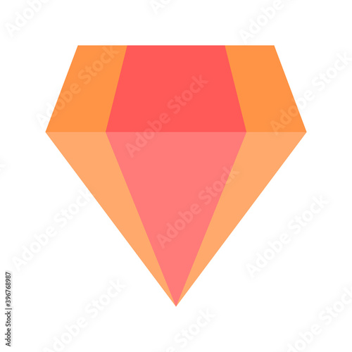 diamond icon vector illustration. diamond icon flat design.