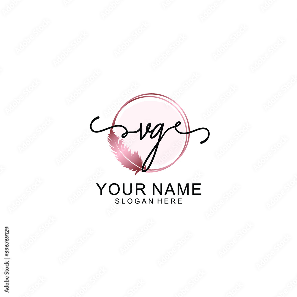 Initial VG Handwriting, Wedding Monogram Logo Design, Modern Minimalistic and Floral templates for Invitation cards Initial VG Handwriting, Wedding Monogram Logo Design, Modern Minimalistic and Floral templates for Invitation cards