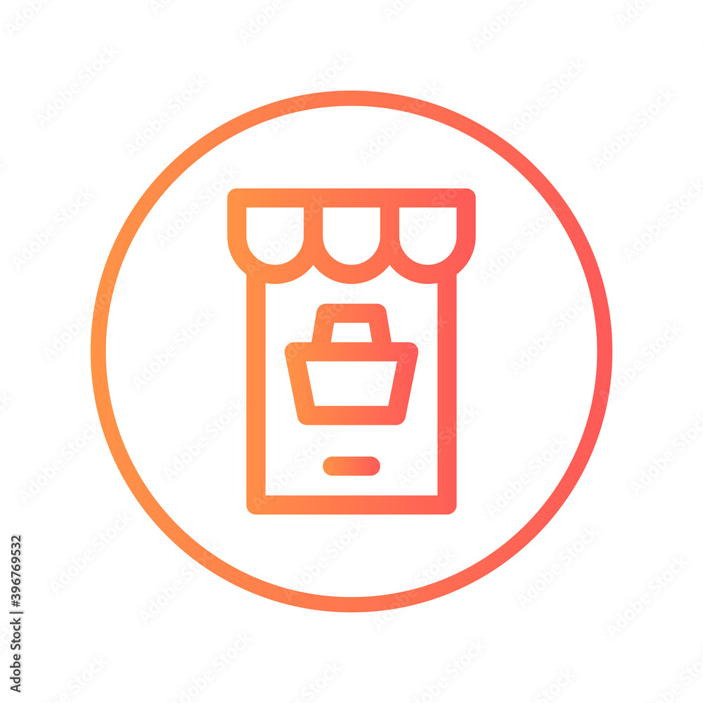 mobile shop icon vector illustration. mobile shop icon gradient design. mobile shop icon vector illustration. mobile shop icon gradient design.