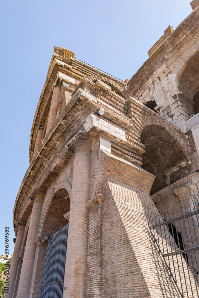 Arc of Roman Colosseum Exterior Details