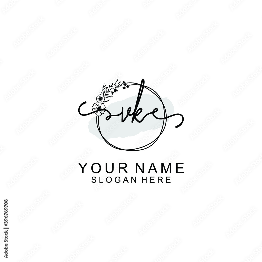 Initial VK Handwriting, Wedding Monogram Logo Design, Modern Minimalistic and Floral templates for Invitation cards Initial VK Handwriting, Wedding Monogram Logo Design, Modern Minimalistic and Floral templates for Invitation cards