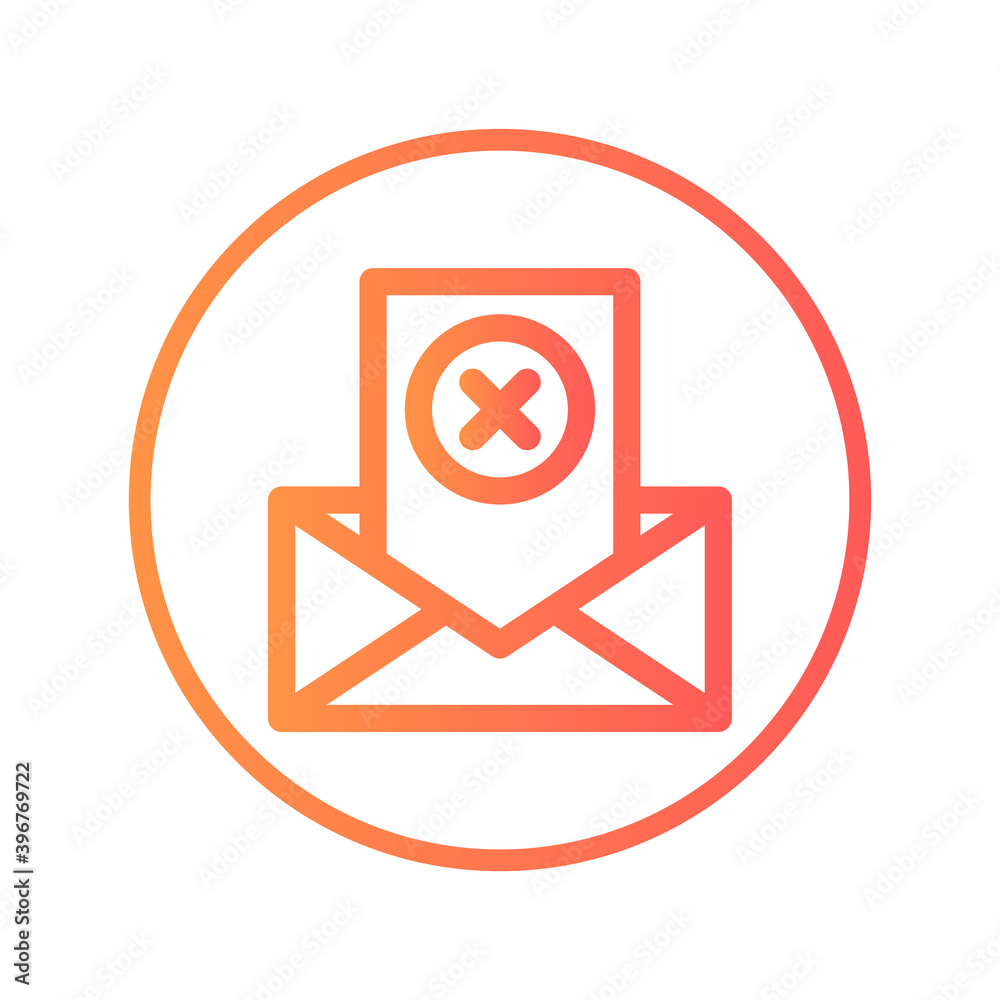 delete email icon vector illustration. delete email icon gradient design. delete email icon vector illustration. delete email icon gradient design.
