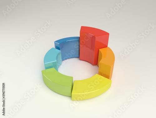 3d colorful pie chart