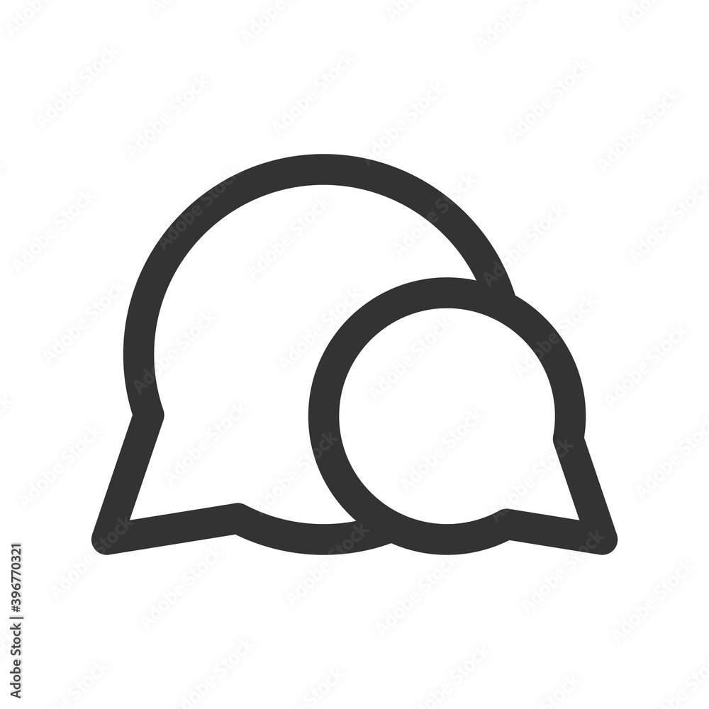 chat icon vector illustration. chat icon outline design. chat icon vector illustration. chat icon outline design.