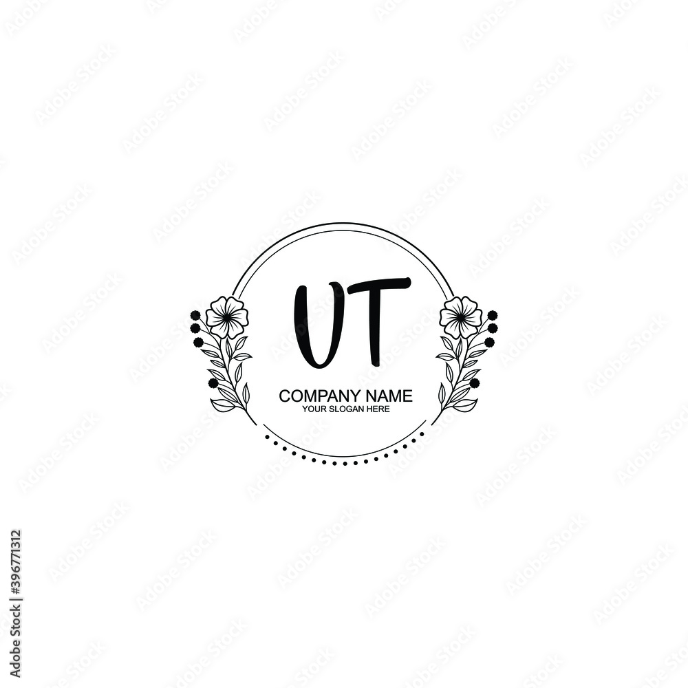 Initial VT Handwriting, Wedding Monogram Logo Design, Modern Minimalistic and Floral templates for Invitation cards Initial VT Handwriting, Wedding Monogram Logo Design, Modern Minimalistic and Floral templates for Invitation cards