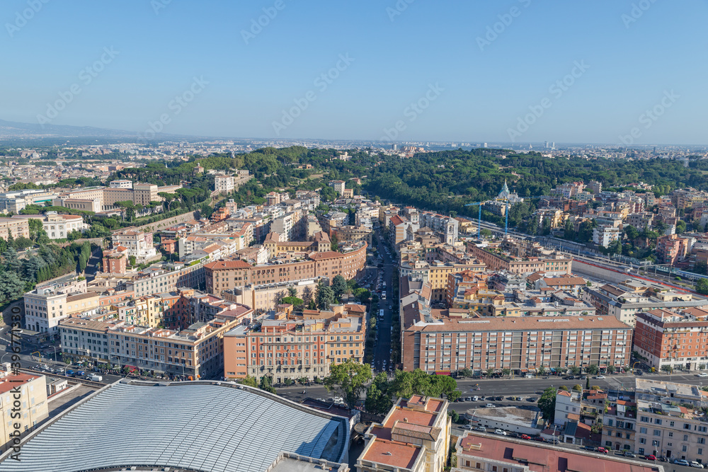 Rome Italy Urban Panorama From Vatican City