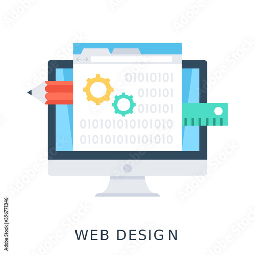 
Web Design Flat Vector Icon
