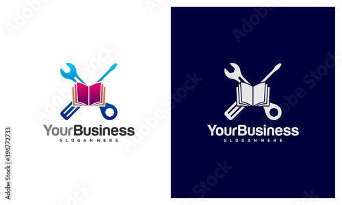 Book Mechanic logo vector template, Creative Mechanic logo design concepts