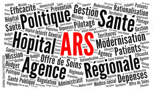 Ars, agence régionale de santé nuage de mots photo