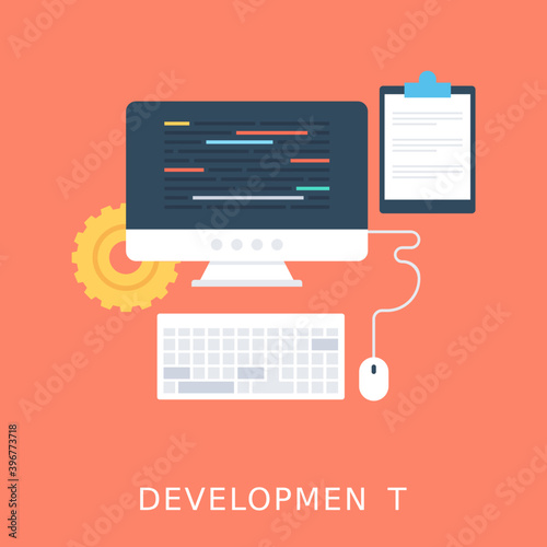  Development Flat Vector Icon 