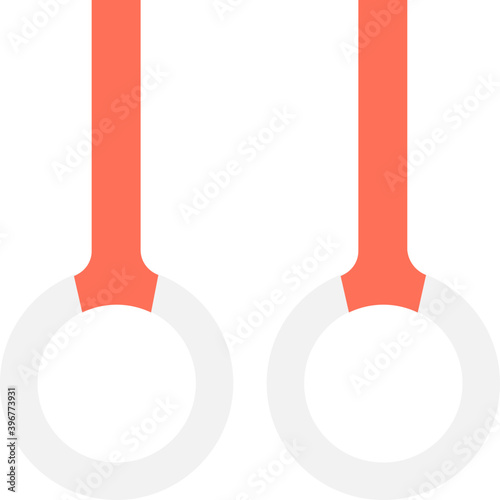 
Gymnastic Rings Flat vector Icon
