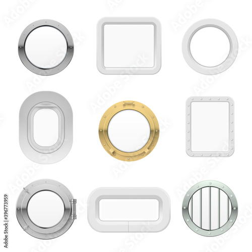 Metal and plastic portholes, metallic cabin technology