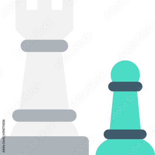 
Chess Pawn Flat vector Icon
