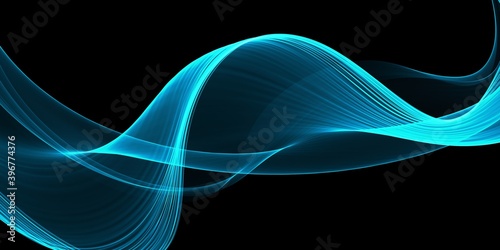 Color light blue abstract waves design 