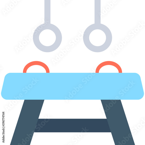 
Gymnastic Rings Flat vector Icon
