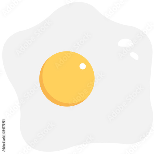 
Fried Egg Flat vector Icon
