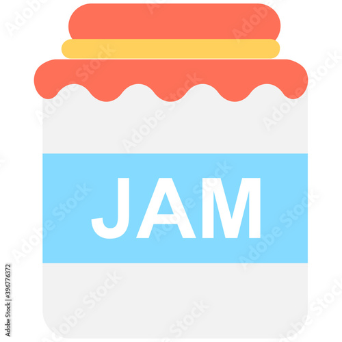 
Jam Jar Flat vector Icon
