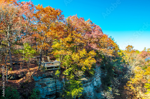 Starved Rock State Park view in Illinois of USA photo