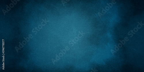  Abstract soft blue background, vintage marbled textured border 