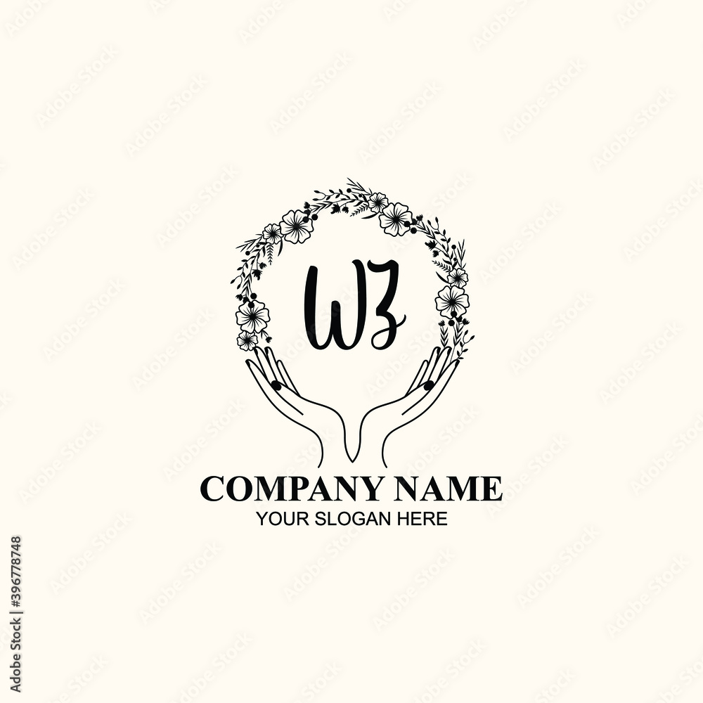 Initial WZ Handwriting, Wedding Monogram Logo Design, Modern Minimalistic and Floral templates for Invitation cards Initial WZ Handwriting, Wedding Monogram Logo Design, Modern Minimalistic and Floral templates for Invitation cards