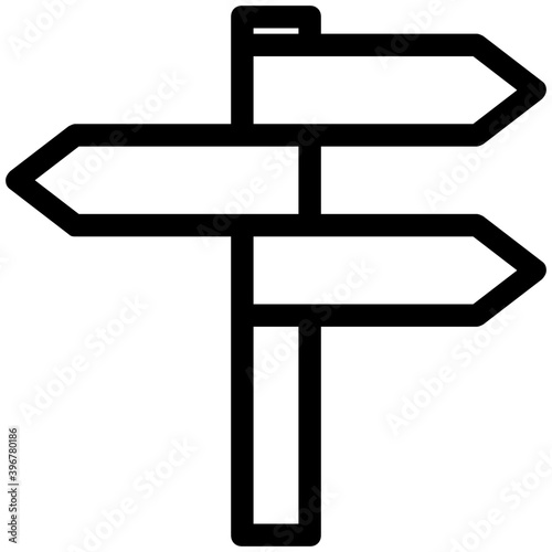 
Signpost Flat Vector Icon
