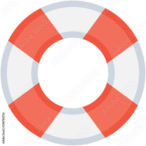 
Lifebuoy Flat vector Icon 
