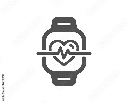 Cardio training icon. Fitness watch workout sign. Gym fit heartbeat symbol. Quality design element. Flat style cardio training icon. Editable stroke. Vector